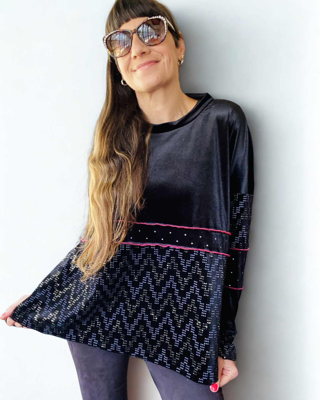 Poleron Multicromo Velvet Brigh Black 🖤