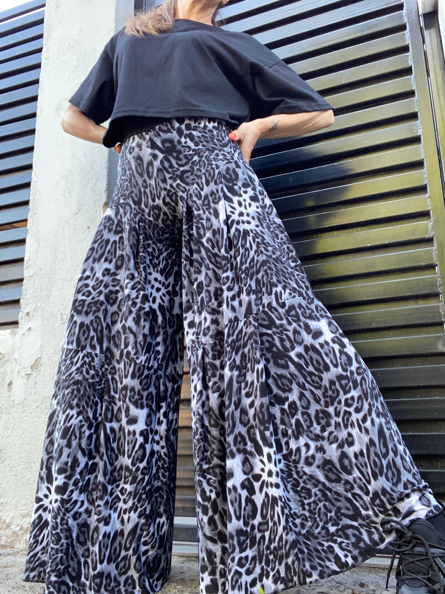 Palazzo Summer Print Gris