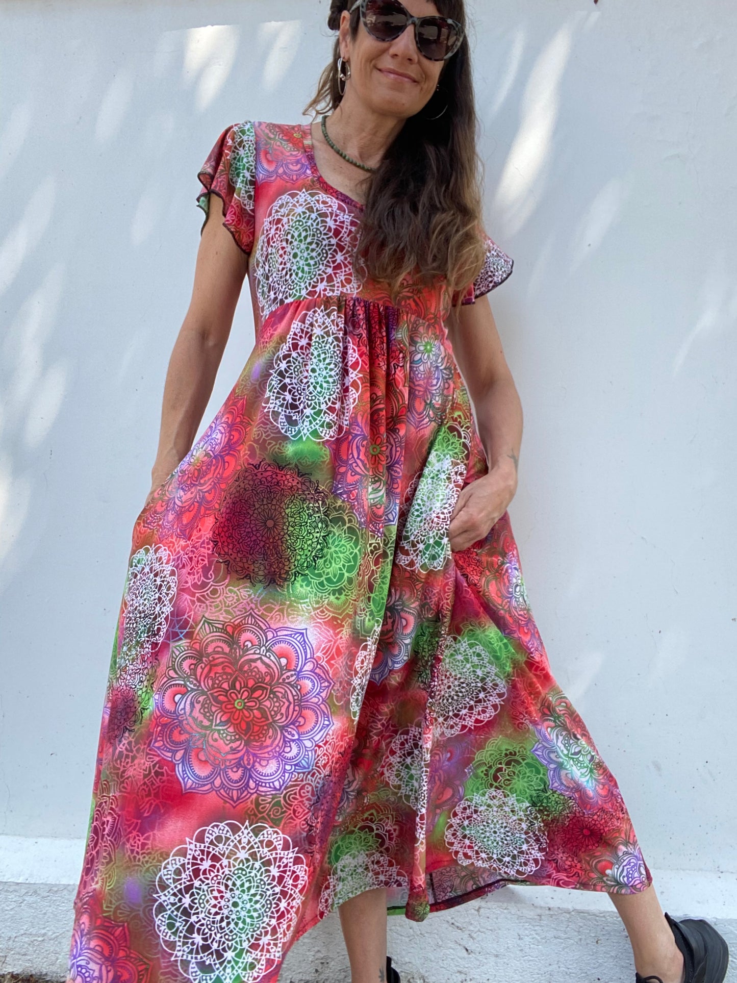 Vestido Mila Long Mandala Pink