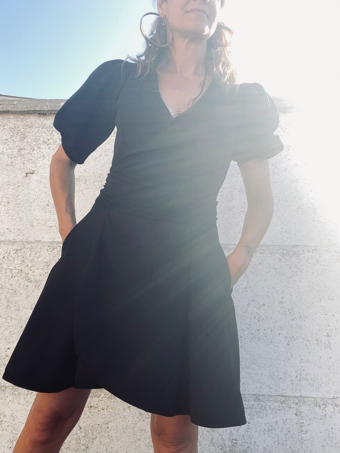 Vestido Envolvente /Black Manga 3/4