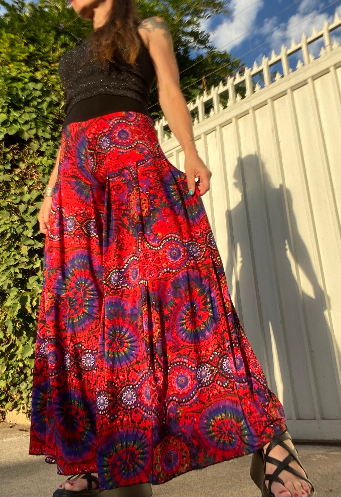 Pantalones Palazzo Mandala Red