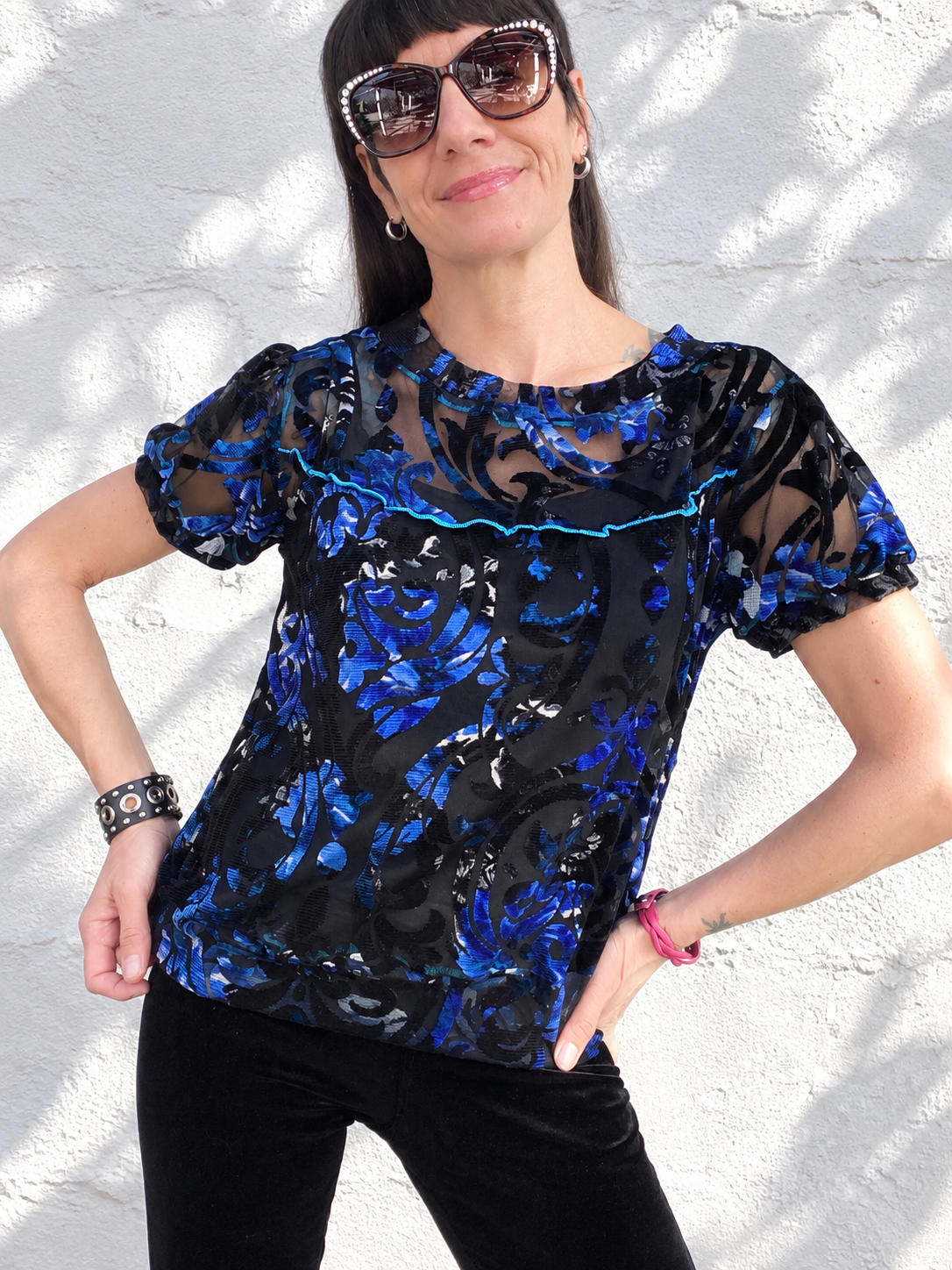 Polera Manga Corta malla Blue