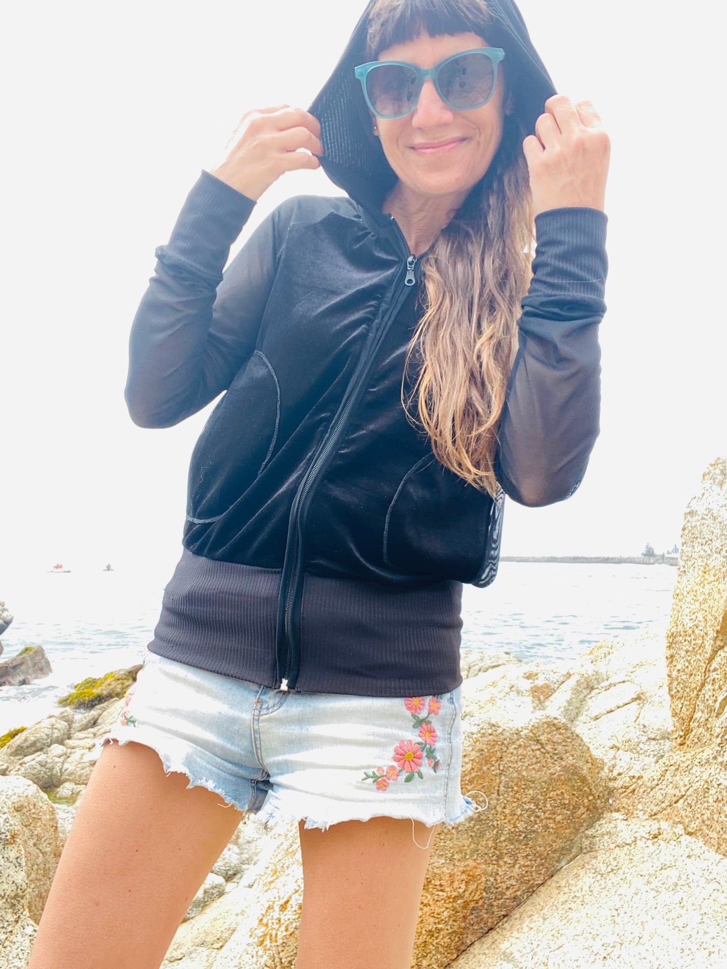 Poleron Terciopelo Black