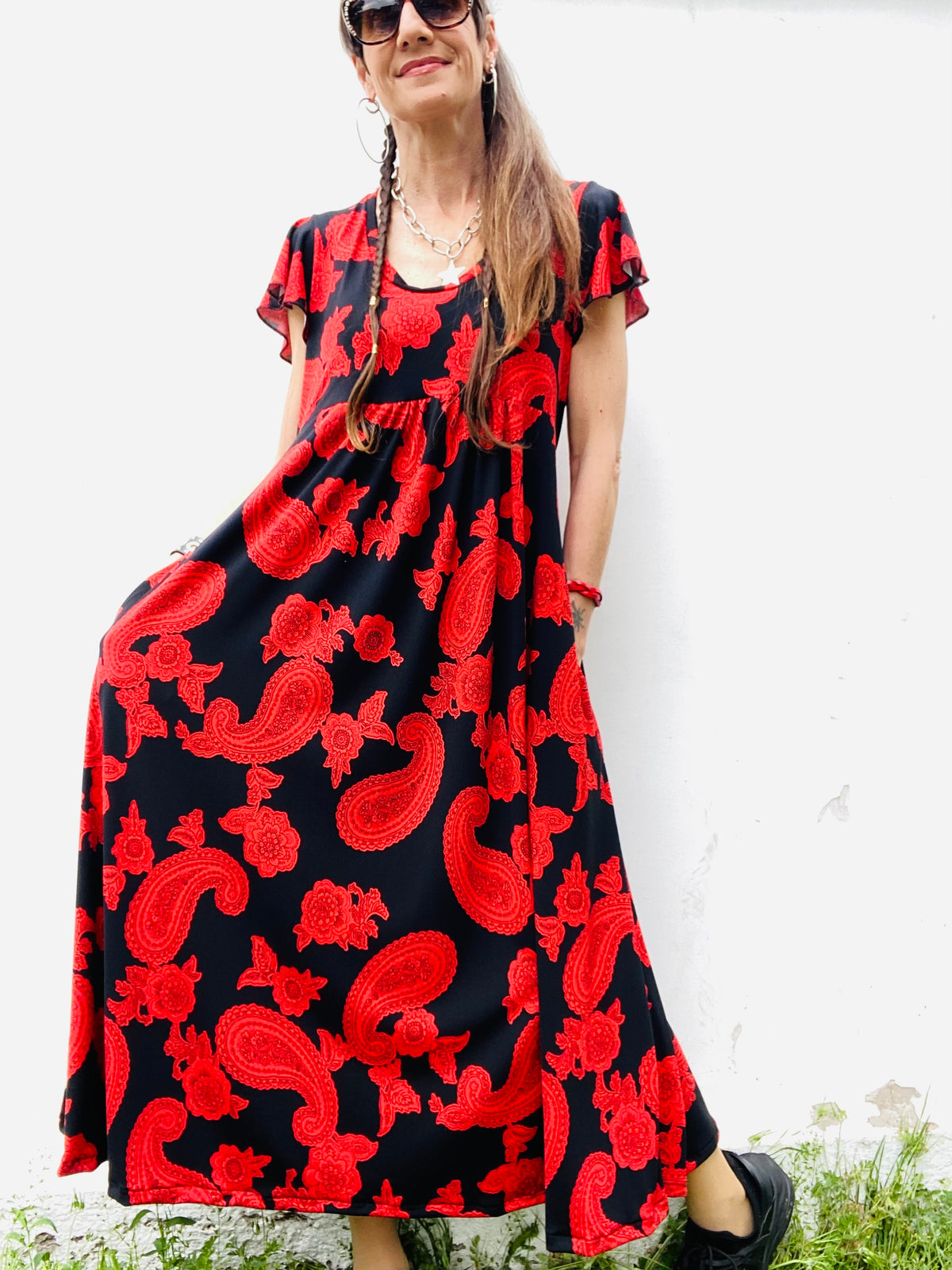 Vestido Mila Red black