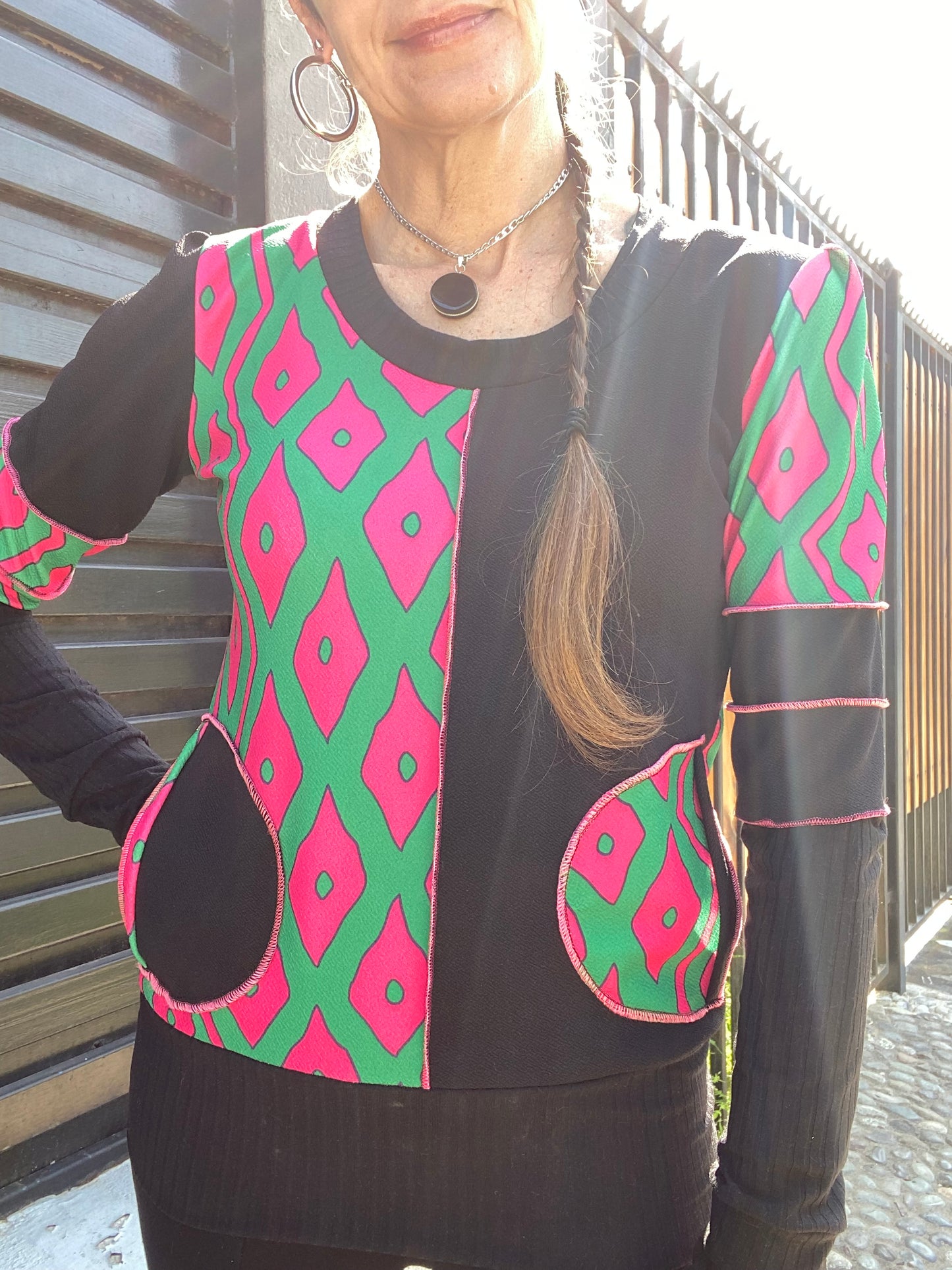 Poleron Half Fuccia Black