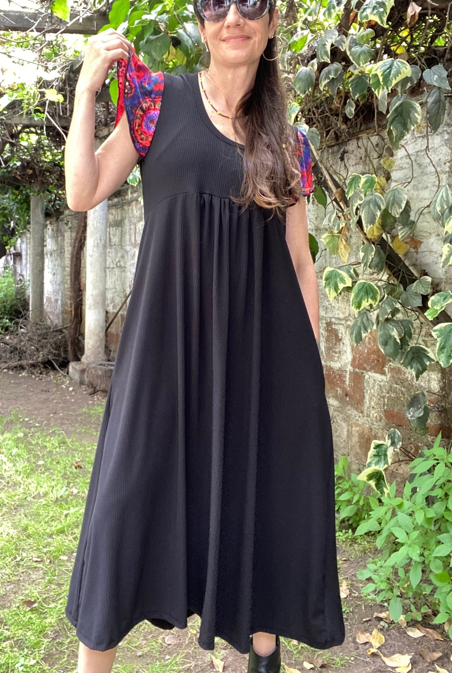 Véstido Mila Long Black Mandala