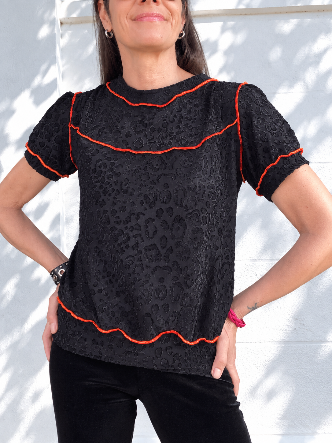 Polera Manga Corta malla Black