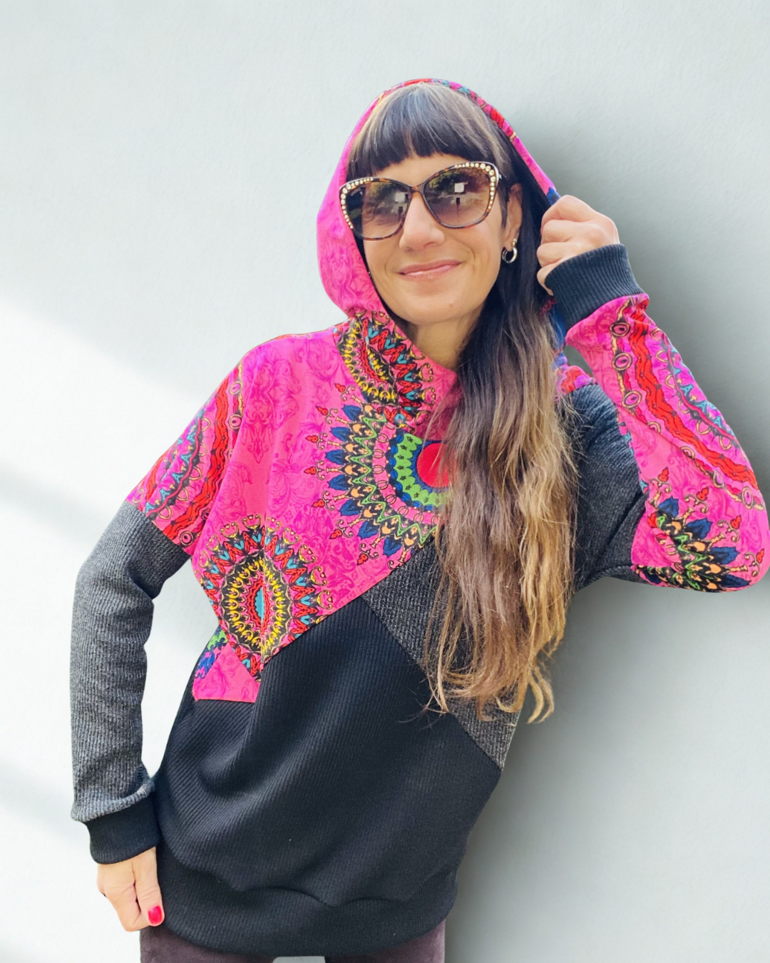 Polerón con Capuchón Mandala Fuccia 🩷