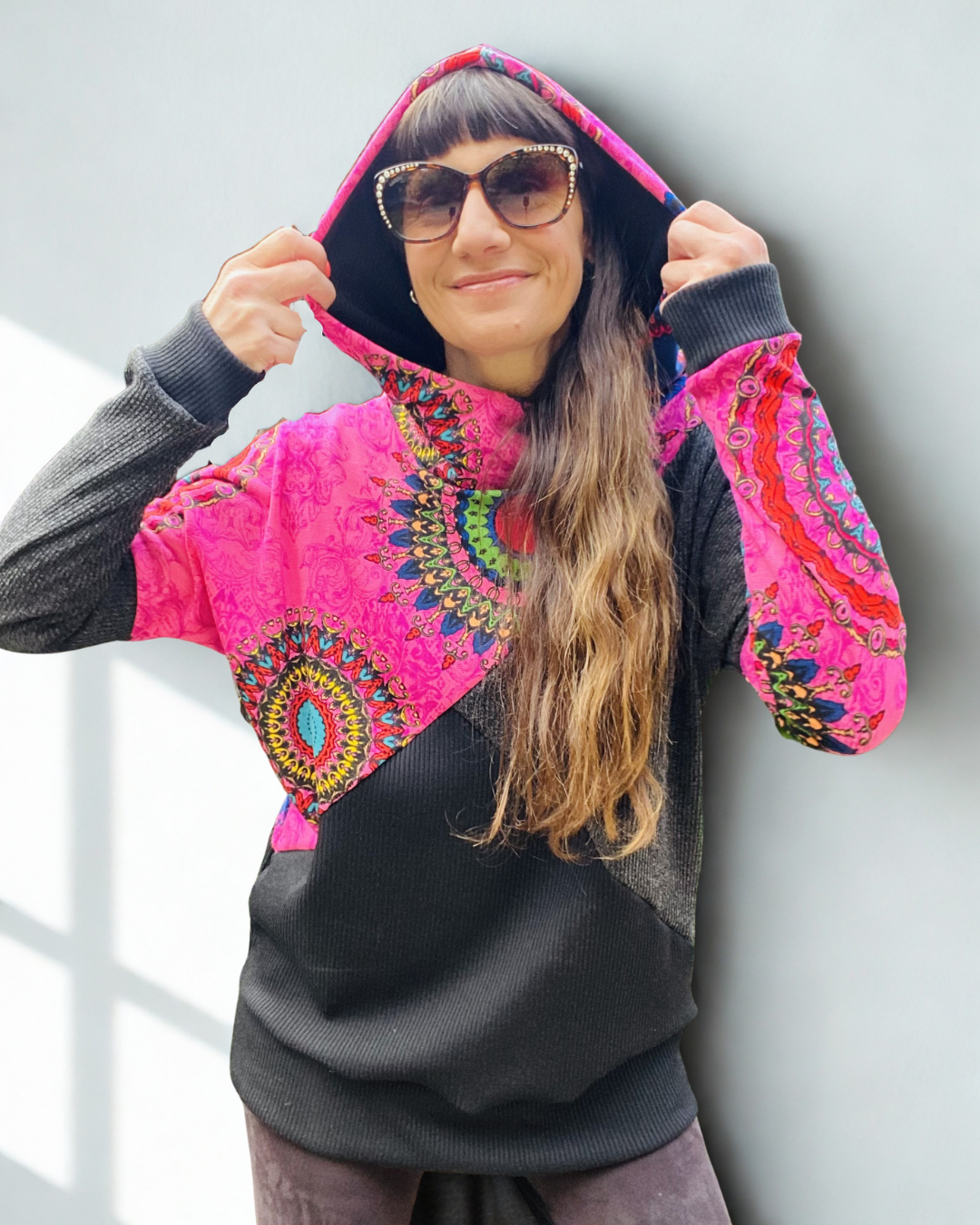 Polerón con Capuchón Mandala Fuccia 🩷