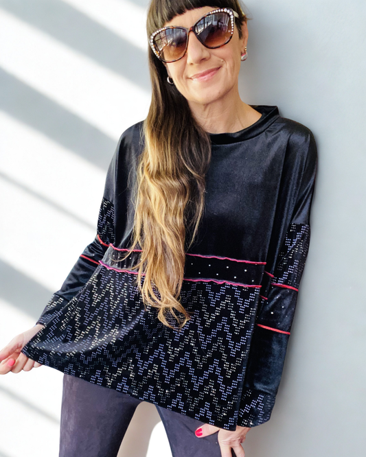 Poleron Multicromo Velvet Brigh Black 🖤