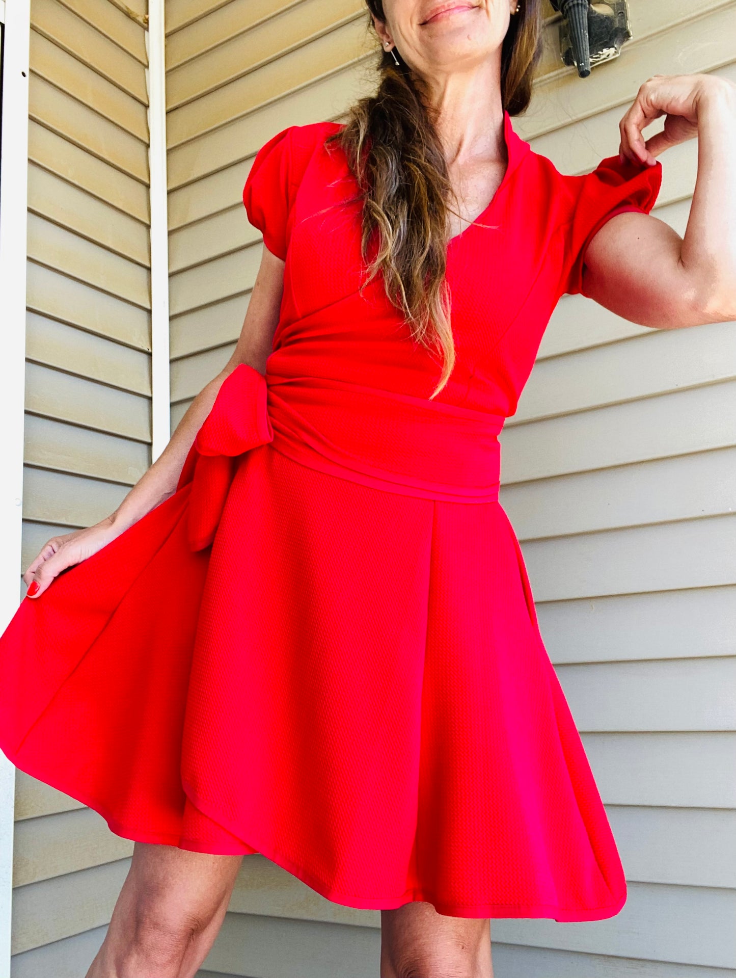 Vestido Envolvente Red Manga Globo / Verano 2025