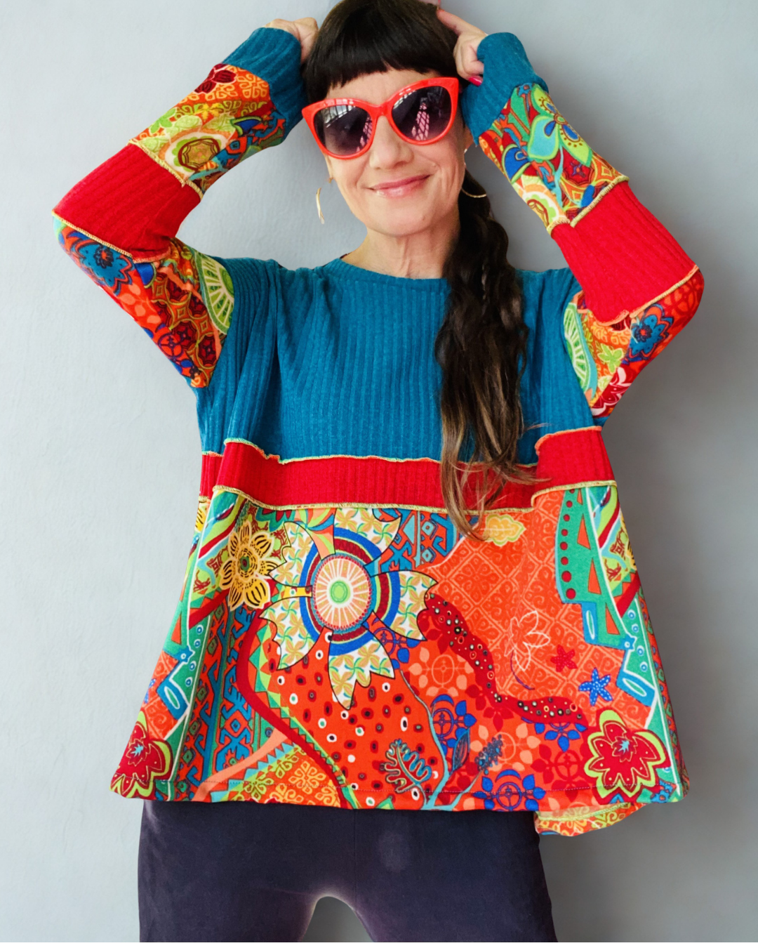 Poleron Multicromo Calipso  Estampado Orange