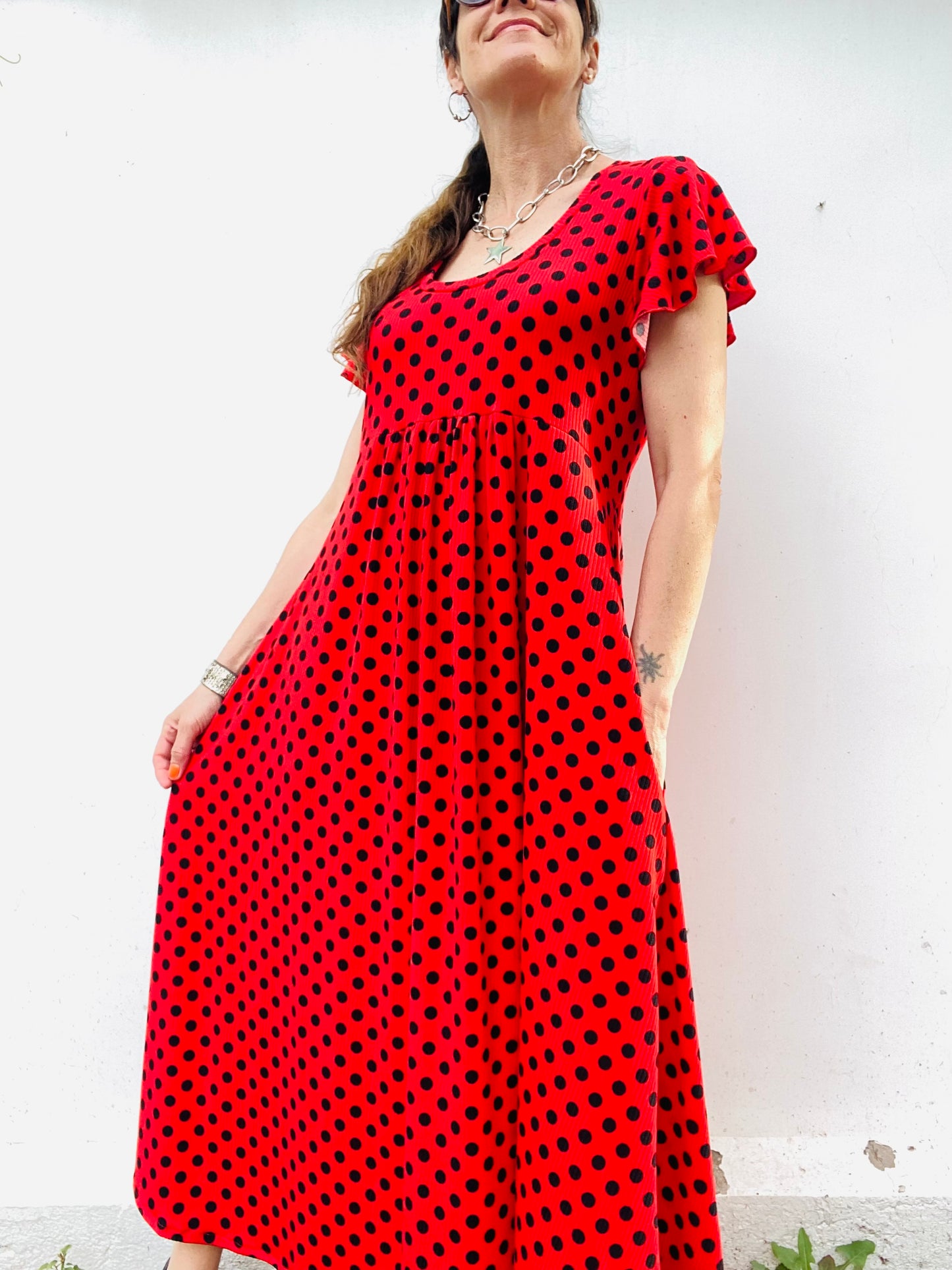 Vestido Long Lunares Red