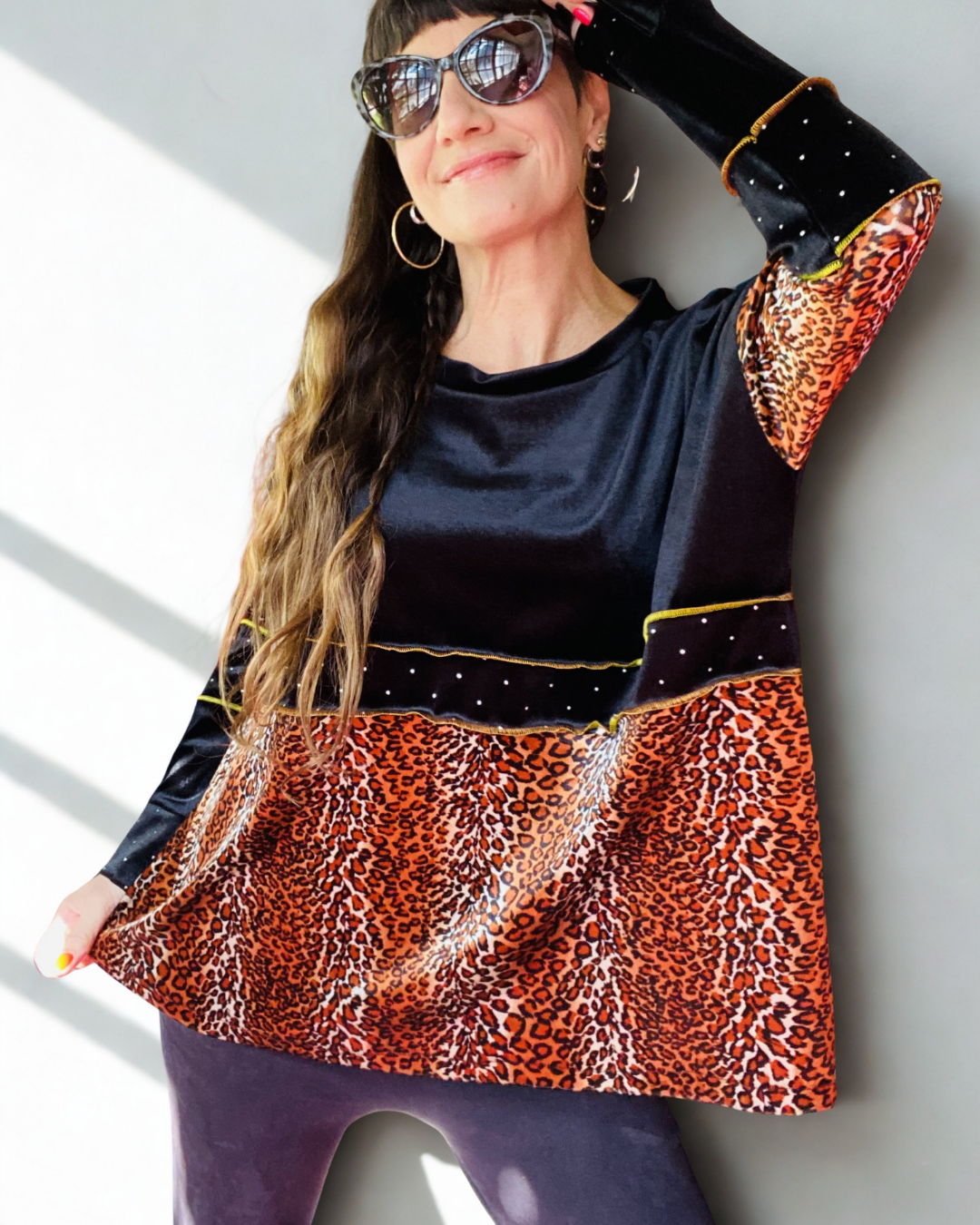 Poleron Multicromo Animal Velvet