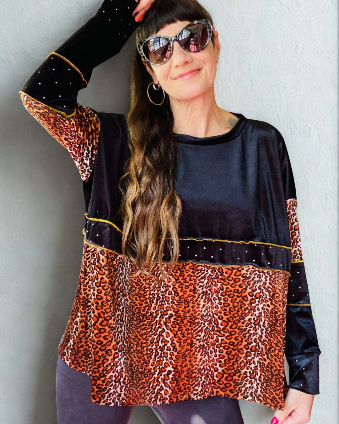 Poleron Multicromo Animal Velvet