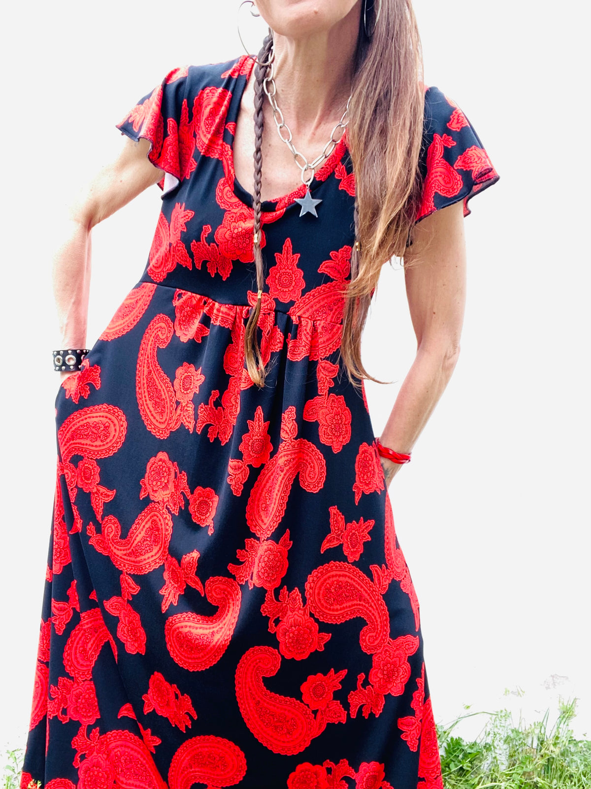 Vestido Mila Red black