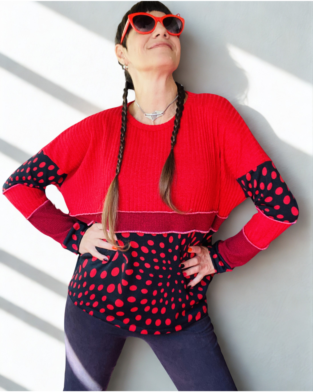 Polerón Multicromo♥️Red-Lunares red