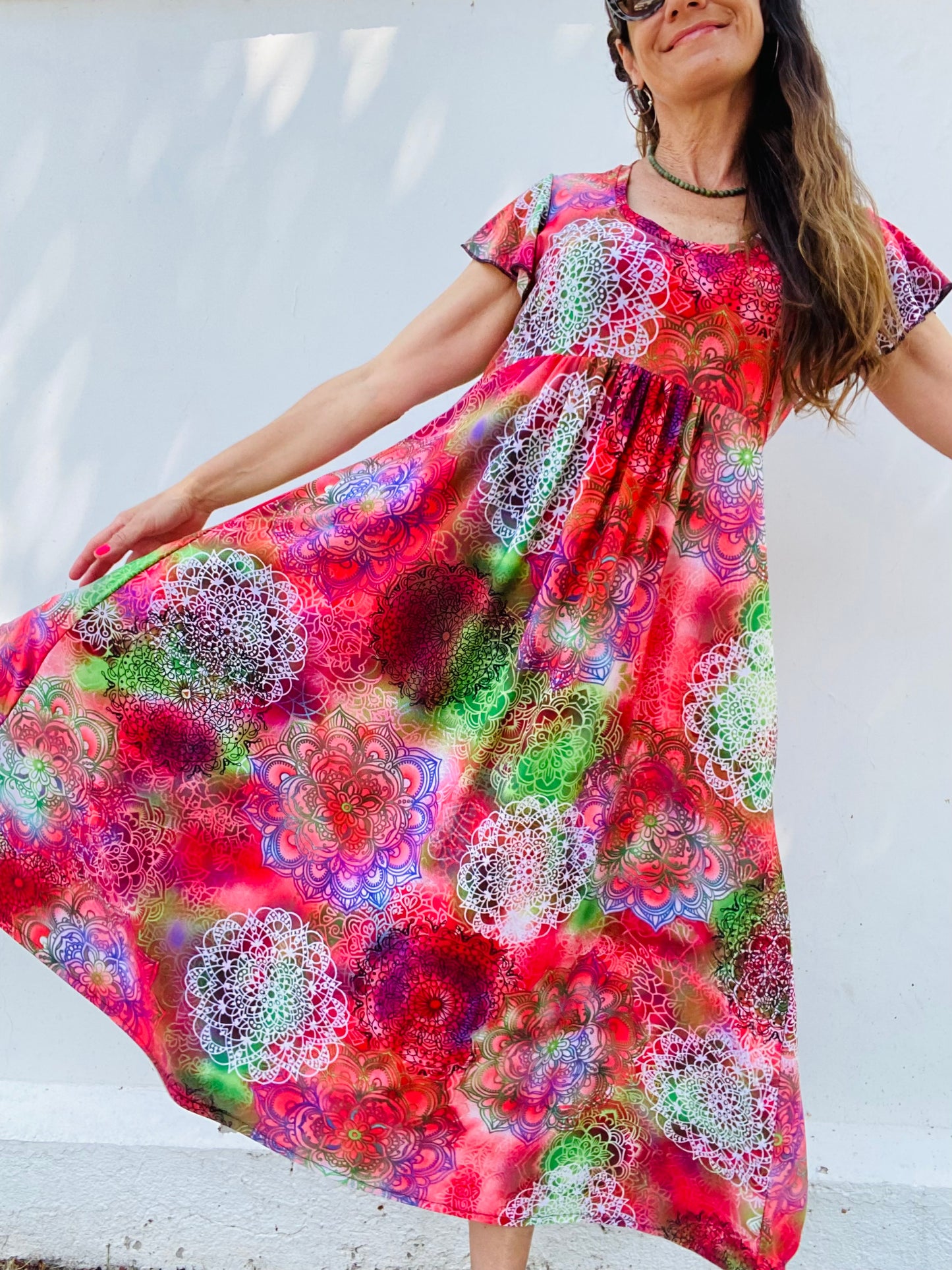 Vestido Mila Long Mandala Pink