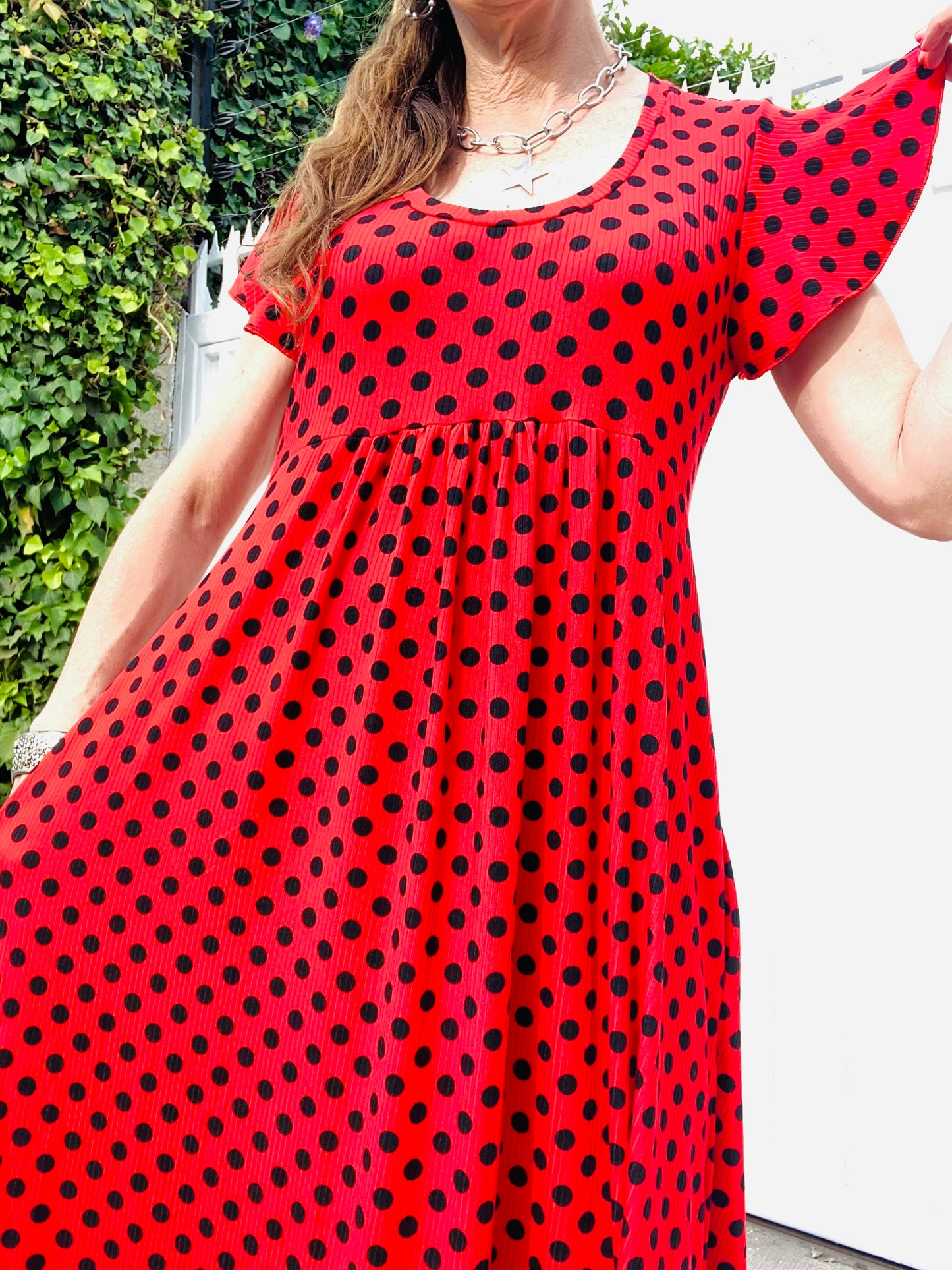 Vestido Long Lunares Red