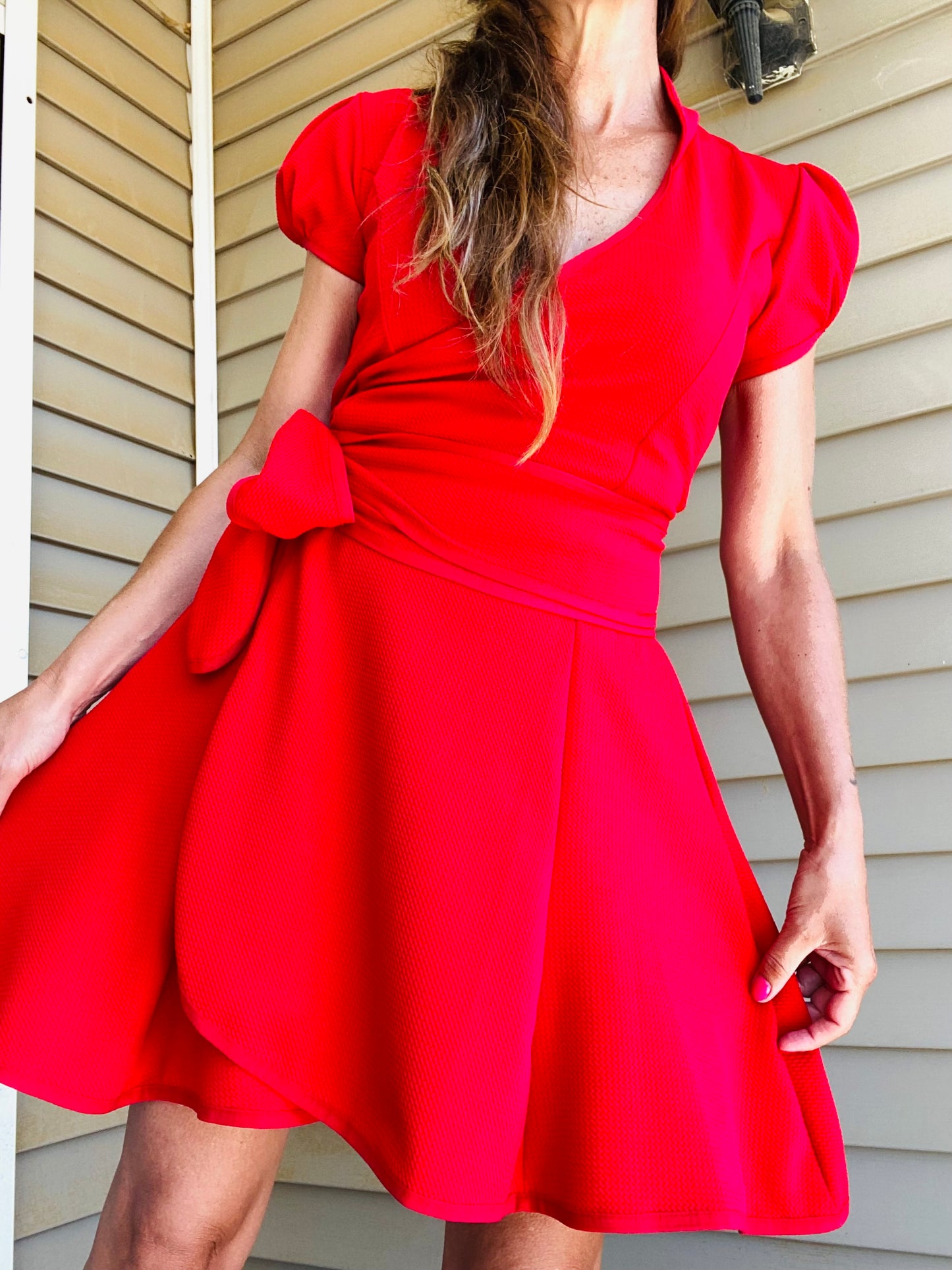 Vestido Envolvente Red Manga Globo / Verano 2025