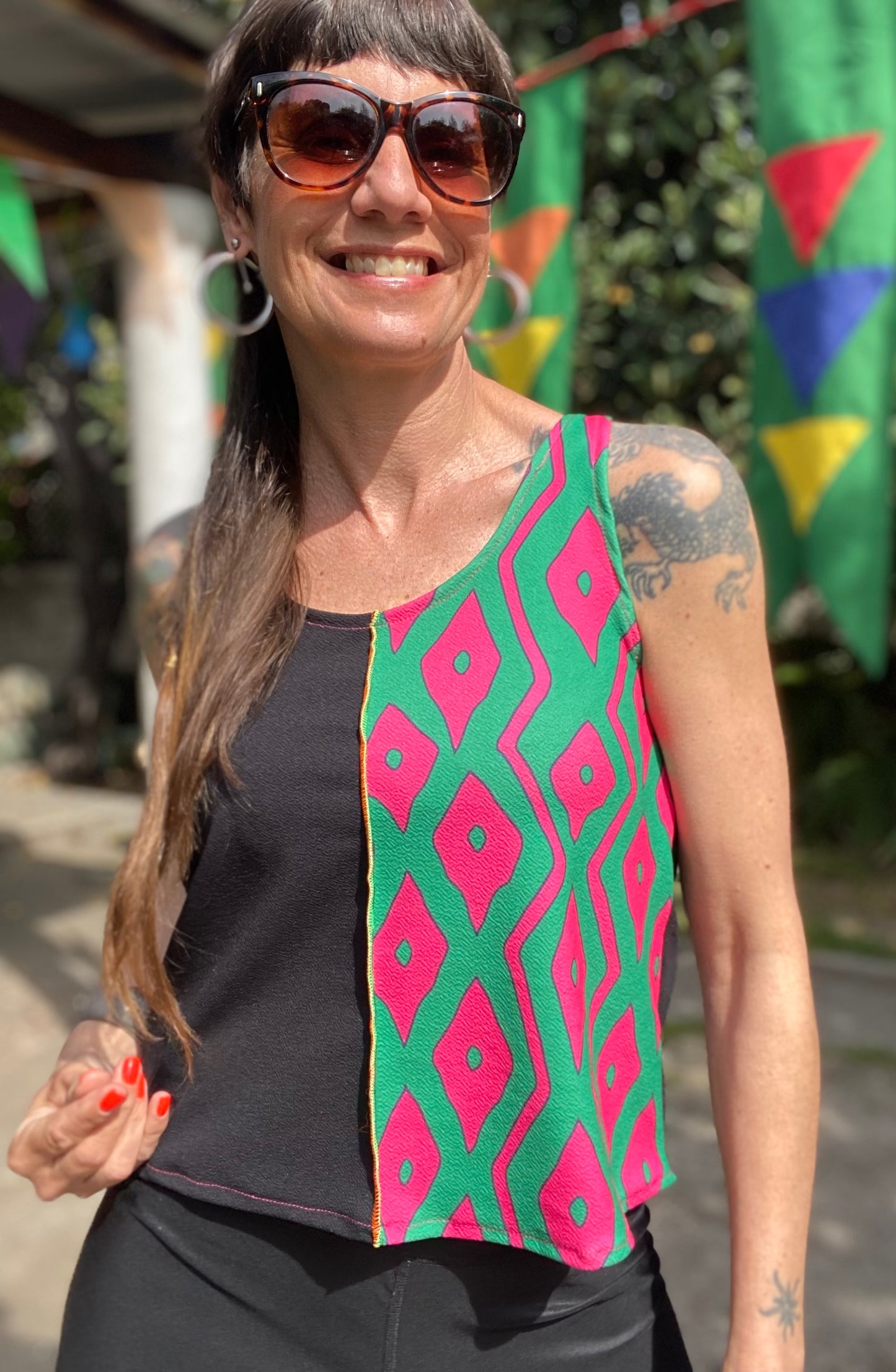 Polera Crop Half Fuccia