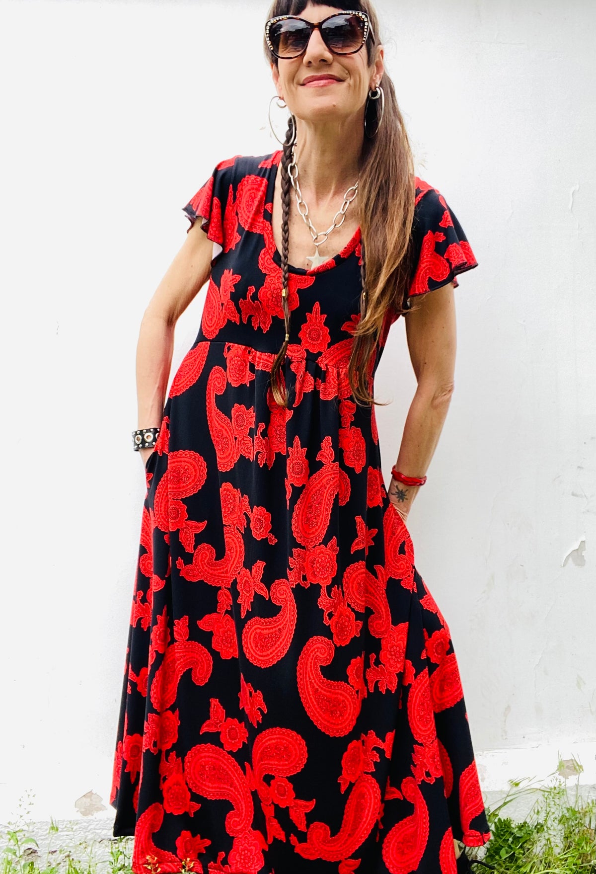 Vestido Mila Red black