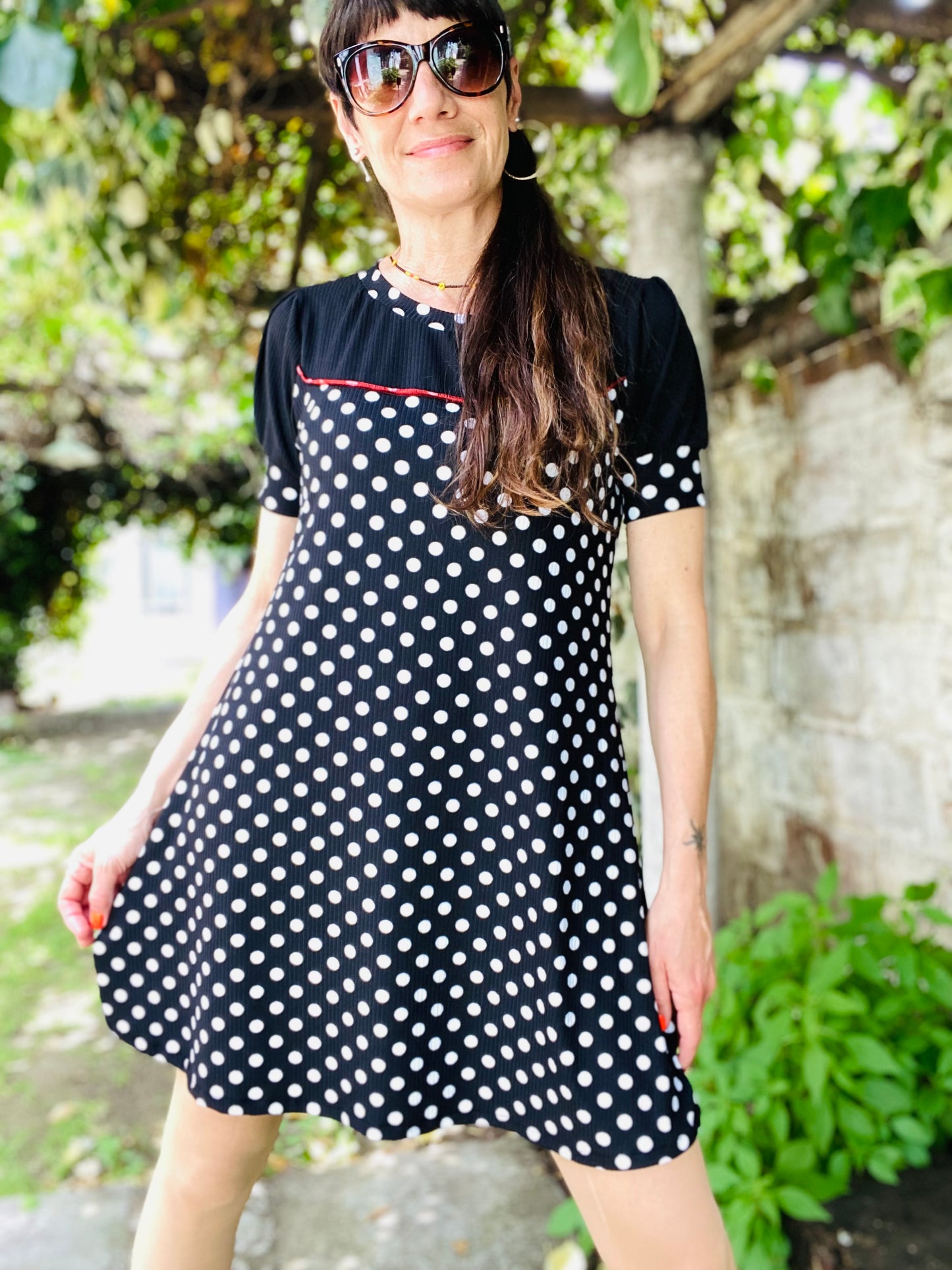 Minivestido Lunares white