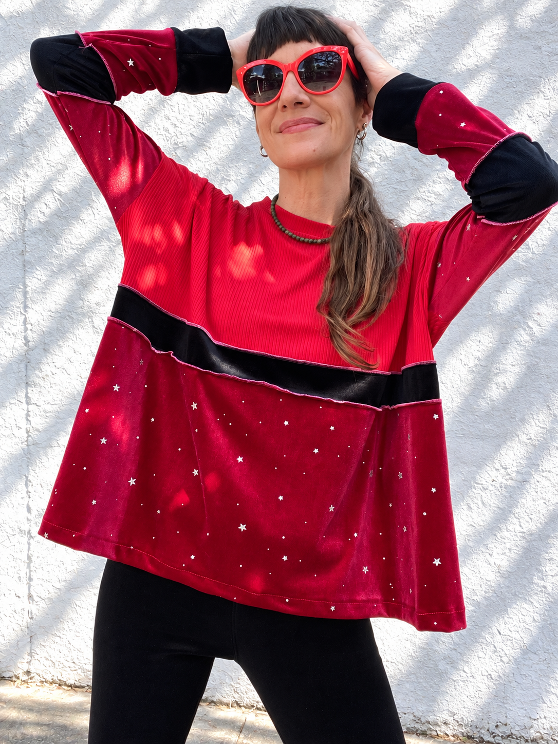 Polera Multicromo manga larga red Velvet Stars