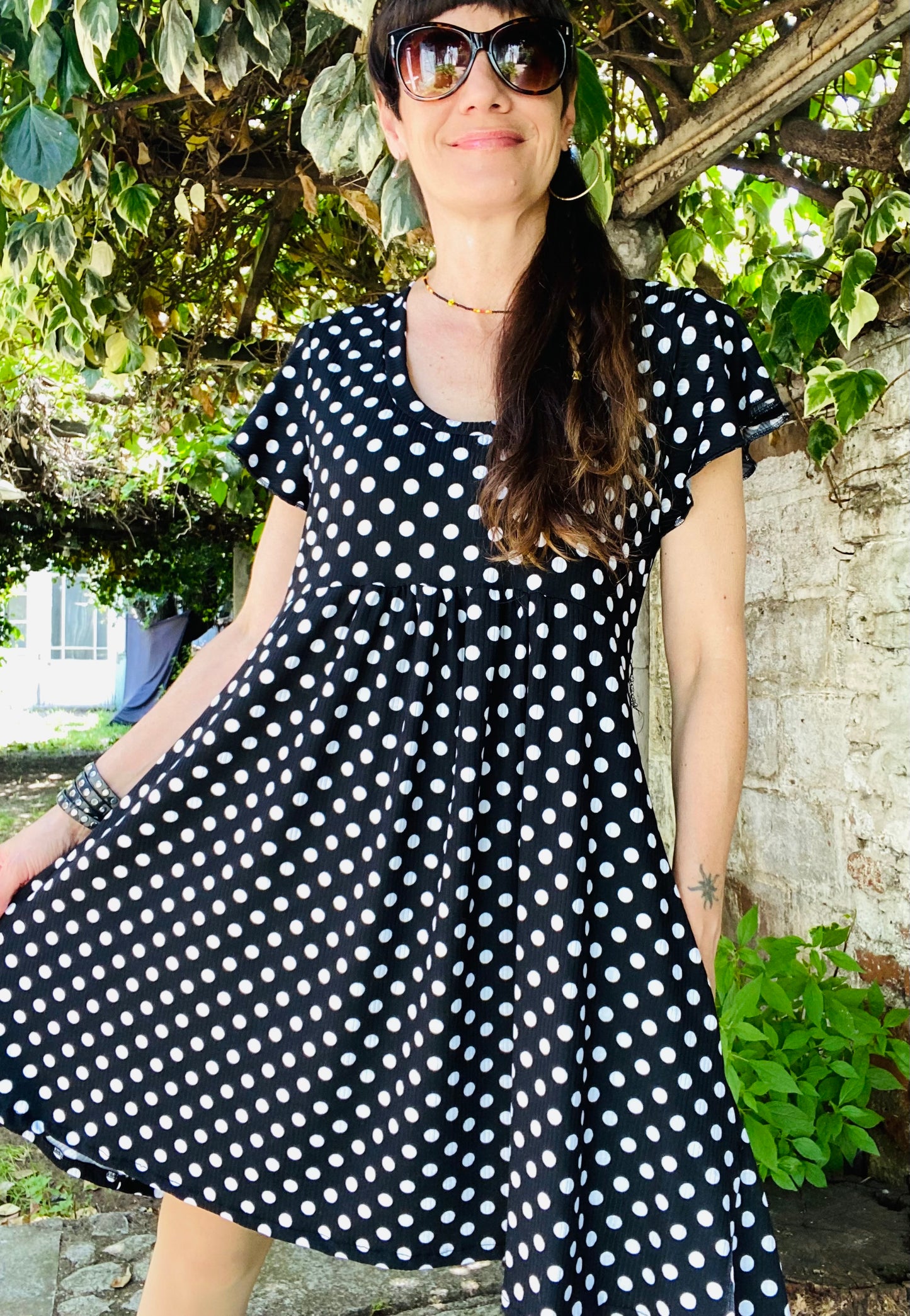 Véstido Mila Lunares Blancos