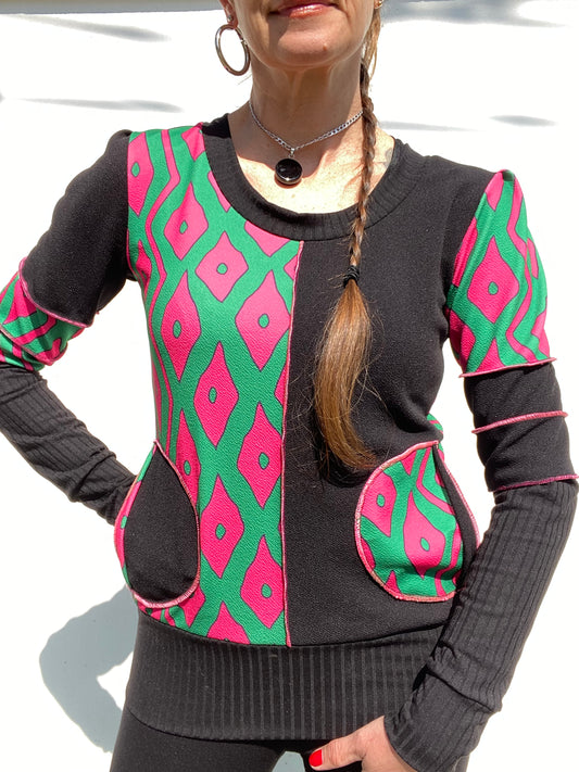 Poleron Half Fuccia Black