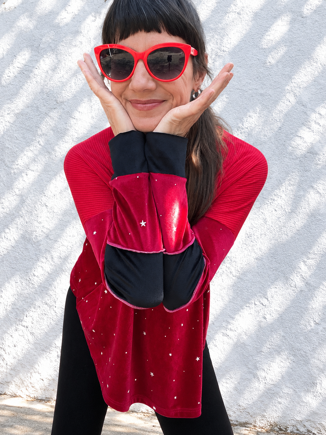 Polera Multicromo manga larga red Velvet Stars