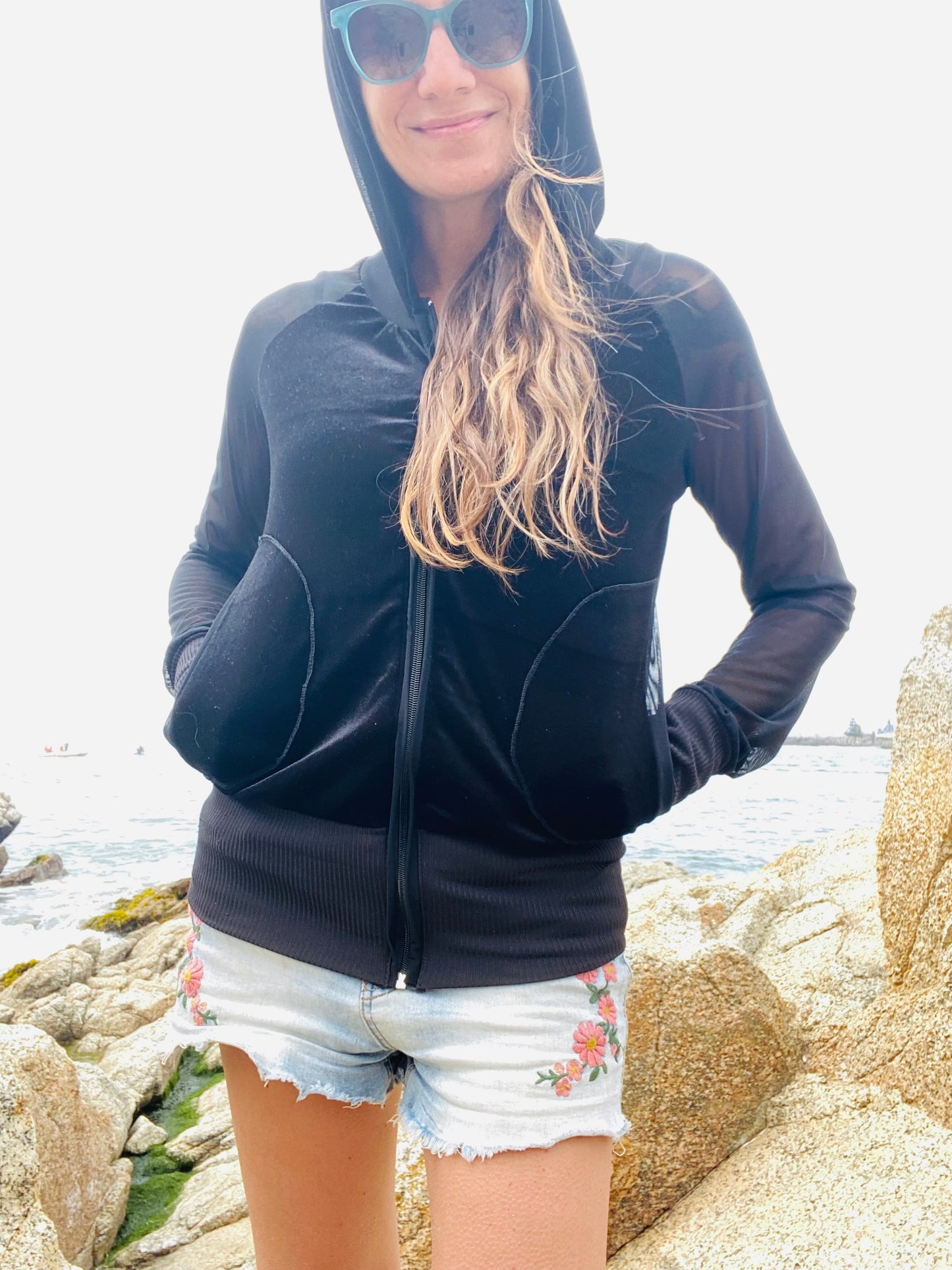 Poleron Terciopelo Black