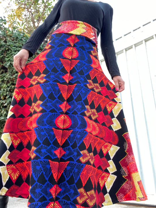 Falda de Lanilla Estampada