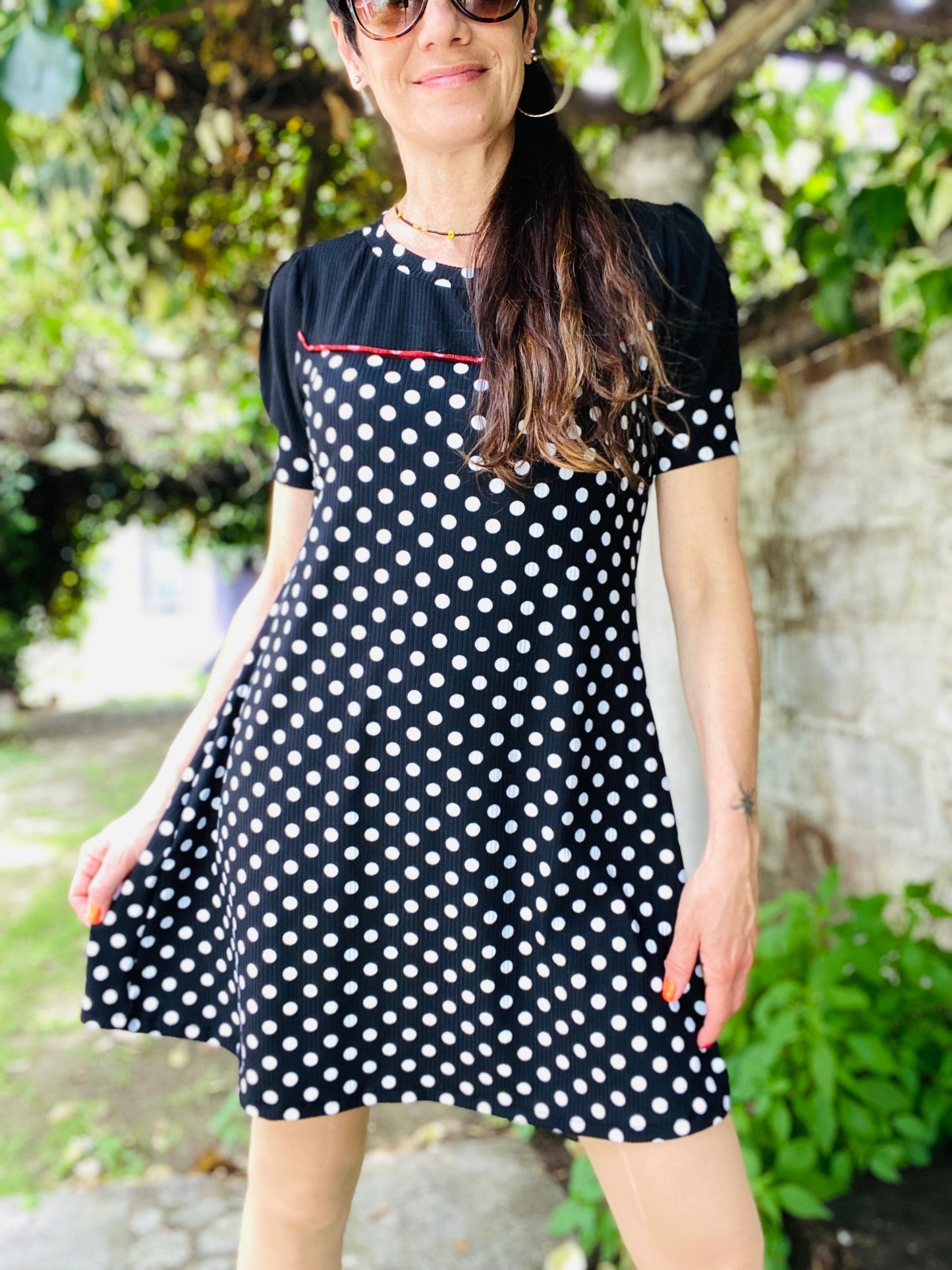 Minivestido Lunares white