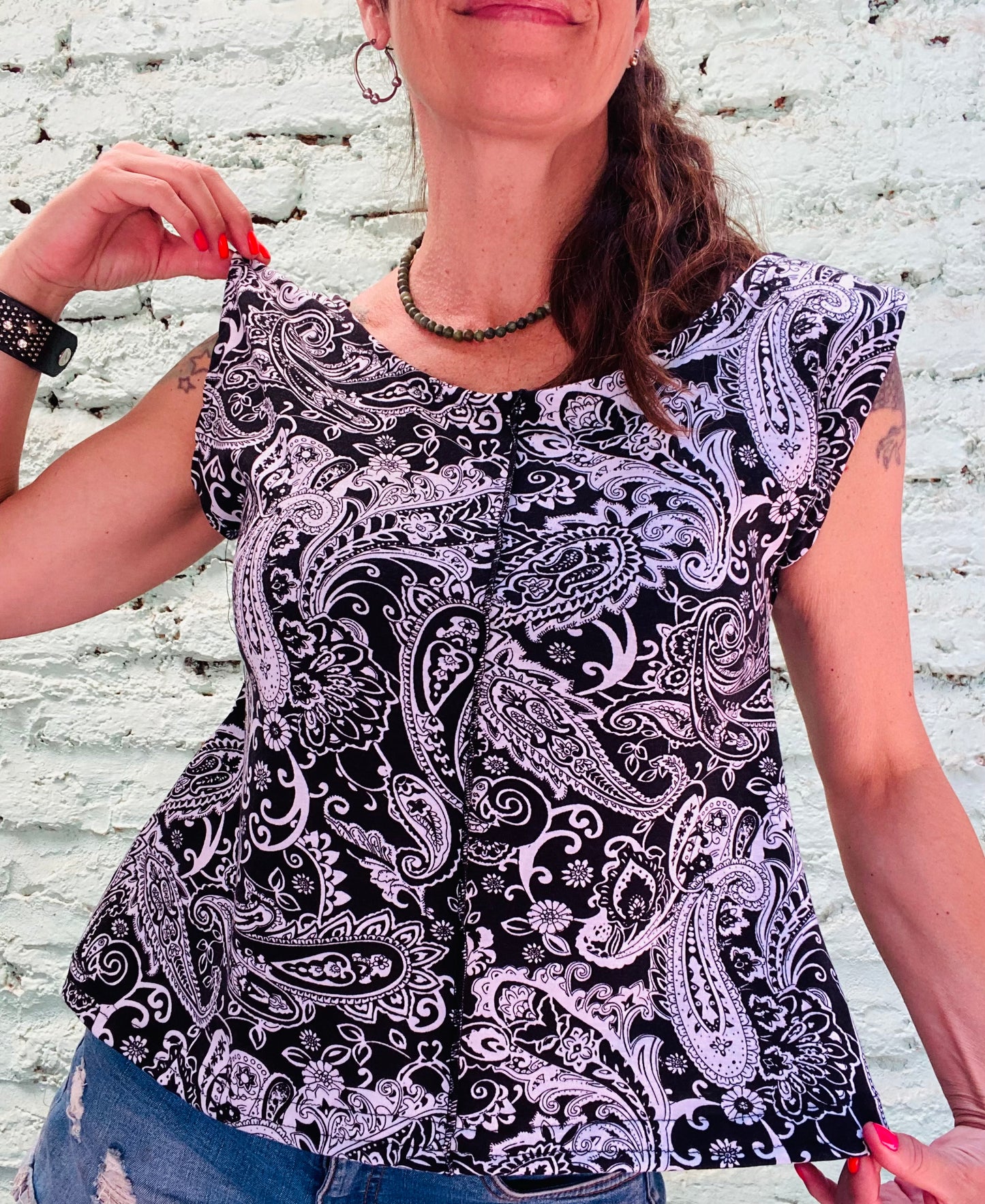 Polera Black n White