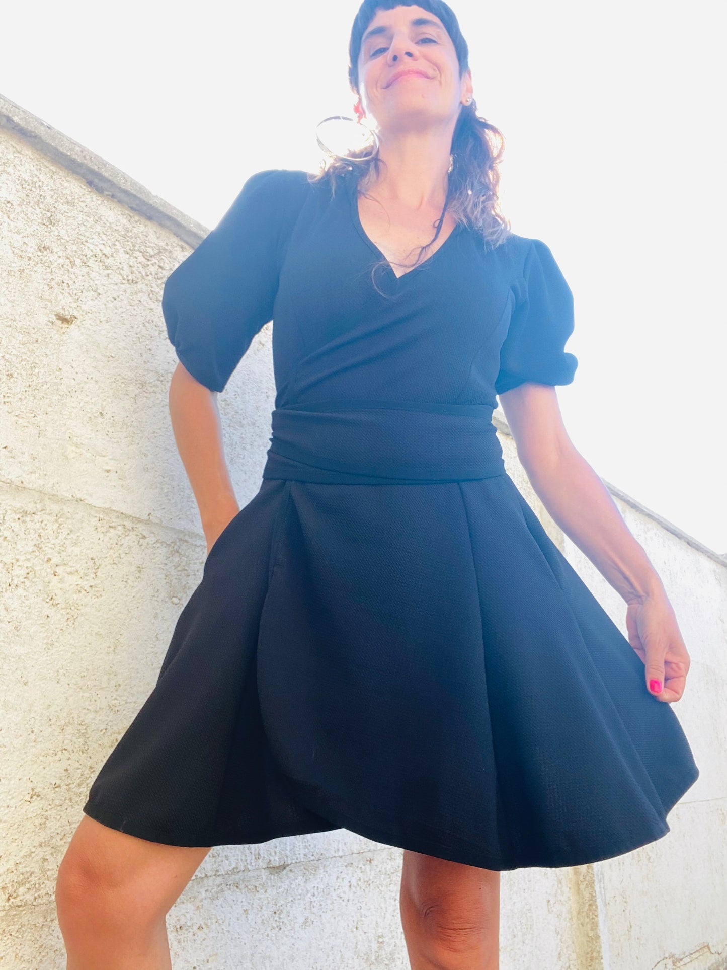 Vestido Envolvente /Black Manga 3/4