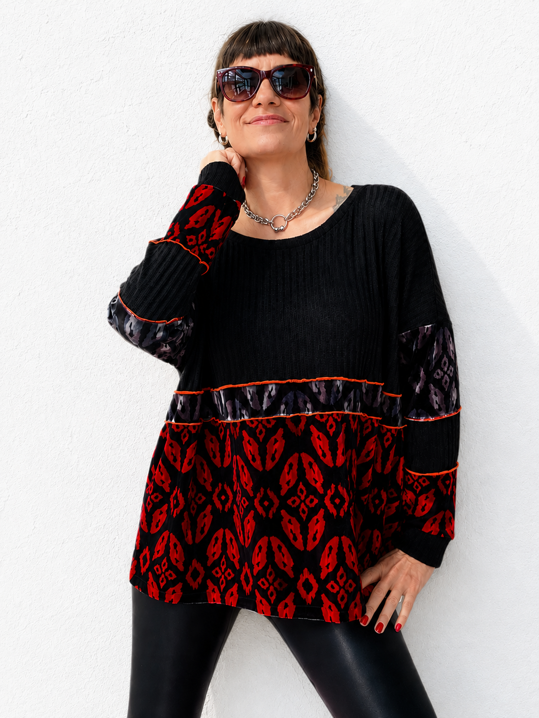 Polerón Multicromo🖤Black-velvet grey-velvet red