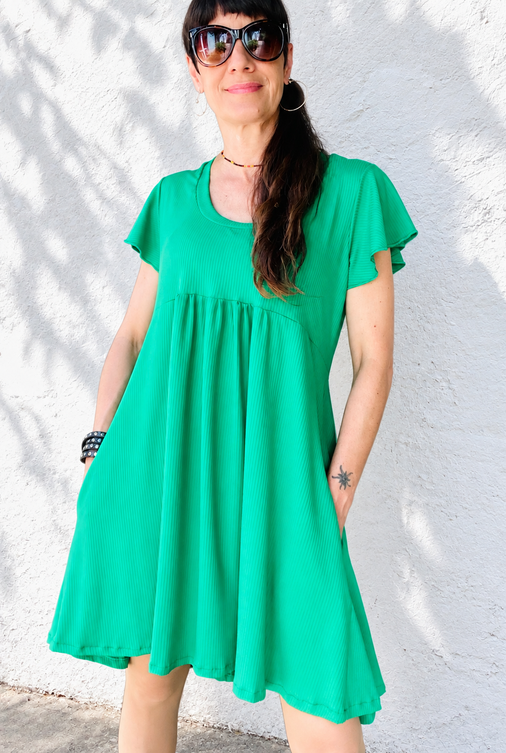 Vestido Mila Corto Monocromo Green