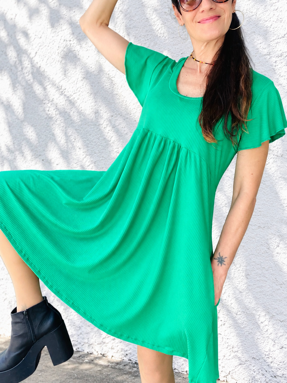Vestido Mila Corto Monocromo Green