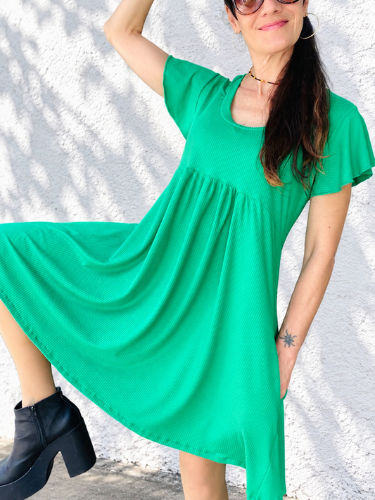 Vestido Mila Corto Monocromo Green