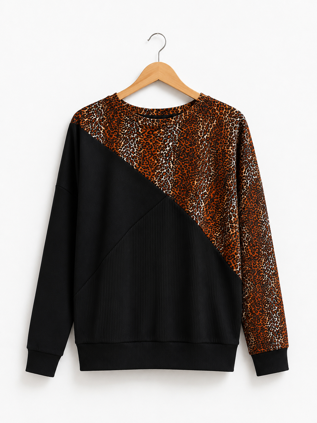 Poleron Tricolor cuello redondo  Print Velvet