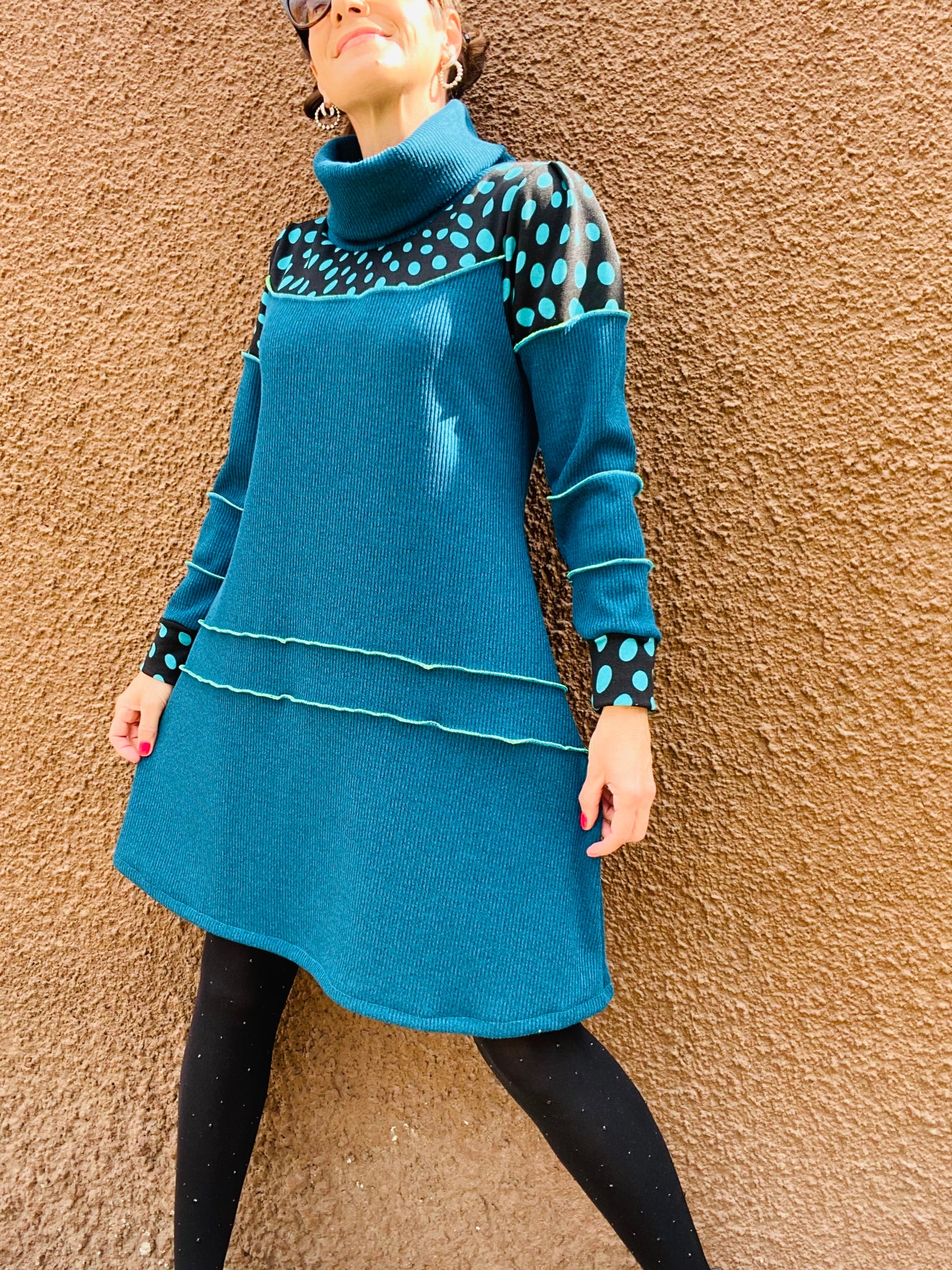 Vestido Lanilla Trama Calipso